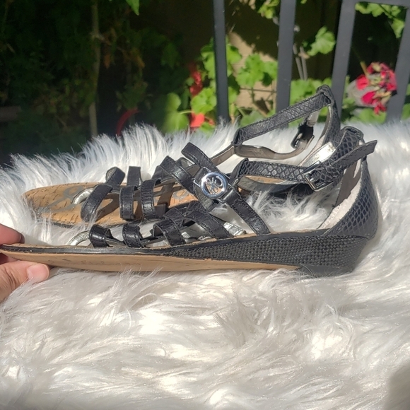 Sam Edleman Donna Gladiator Sandal Black 8 - Picture 11 of 13